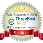 ThreeBest Rated — Best Business of 2020, MLC Immigration Lawyers Excellence